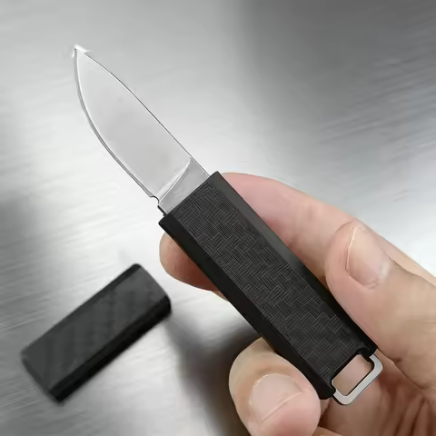 Fishing CR 2425 Mini Pocket Fixed 8Cr13Mov Blade Knife Nylon Fiber Handle with Sheath Outdoor Tactic