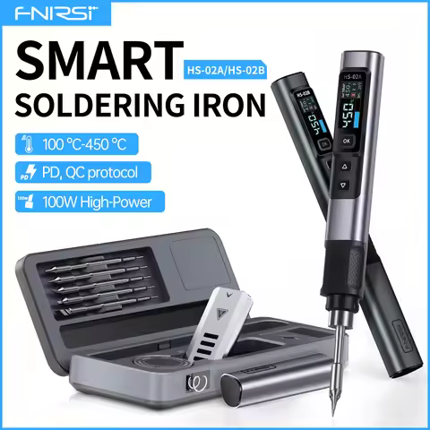 HS-02A/HS-02B Full Set Smart Soldering Iron Kit 100W, 100β450Β°C Adjustable, 8s Fast Heating for Stud