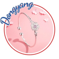 Lovely Rhinestone Cherry Blossom Cuff Bracelet / Cuff Bracelet for Girls