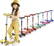 Kids Scooter – Children and Toddler 3 Wheel Kick Scooter – LED Wheel Lights Illuminate When Rolling 