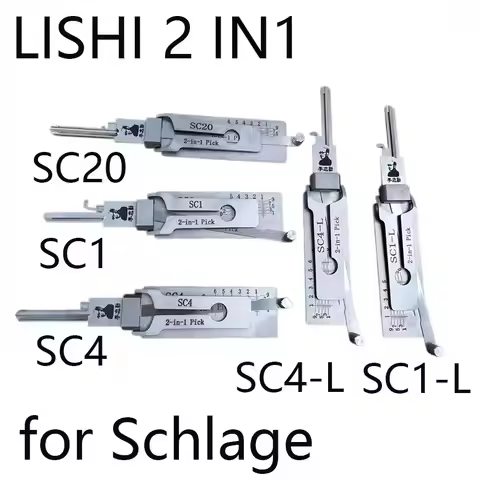 2026 LISHI 2-in-1 Locksmith Tool SC4 SC1 SC4-L SC1-L SC20 Compatible Schlage New Model for Automotiv
