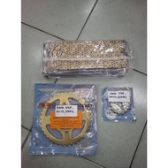 Set Sprocket & Rantai RK untuk motor AVETA V13R, RX110 & RANGERMAX