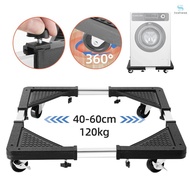 Rubber Wheel 40cm-60cm Mobile Fridge Stand Base,Washing Machine Stand with Wheels, Adjustable Furniture Dolly for Washer, Refrigerator and Dryer