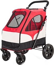 Pet Stroller Dog Stroller for Medium Large Dog Extra-Long Pet Stroller with Sturdy Steel Frame Brake
