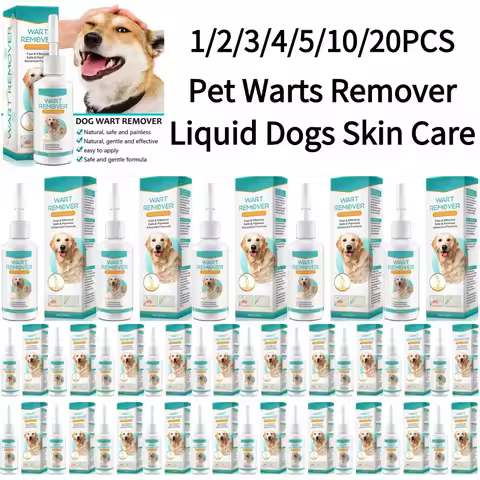 20PCS Pet Warts Remover Liquid Dogs Skin Care Removal Cats Skin Treatments Moles Corns Papilloma Pet