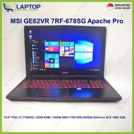 MSI GE62VR 7RF-678SG Apache Pro(i7-7/16GB/128GB+1TB)Premium Preowned [Refurbishe