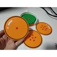 Dragon Ball Inspired Coaster Set of 8 — 7 Dragon Balls & Iconic Radar housed with Fidget Clicker