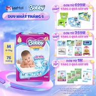 Tã dán Bobby Gạo non Siêu khô thoáng - M76/L68/XL62/XXL56