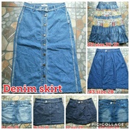 DENIM SKIRTS ( PRE-LOVE ) SIZE 28 - 32