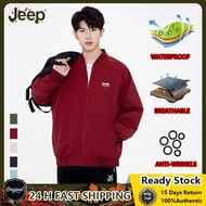 JEEP SPIRIT Men’s Burgundy Bomber Jacket