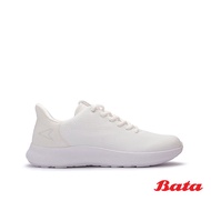 BATA Junior White / Black Power Lace Up School Shoes 508X747