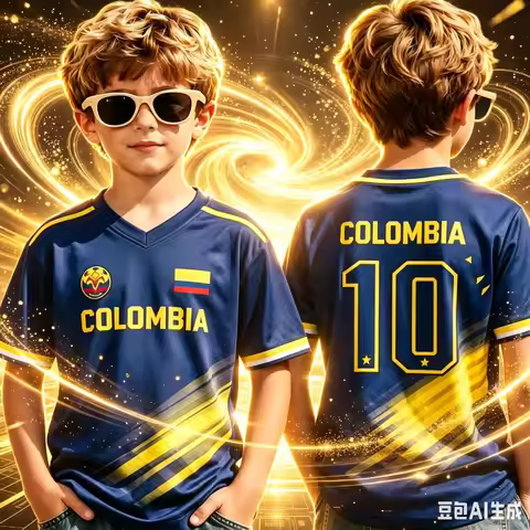 Colombia Flag 3D Print Jersey For Adult/Kids Summer Outdoor Sports Breathable Football Jersey Top Ca