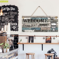 SEVENON Plaque Pendant Tag Vintage for Coffee Shop Wooden Durable Hanging Coffee Bar Plaques