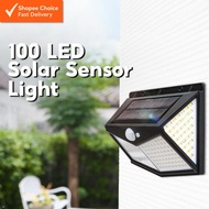 100 LED Solar Wall Light – PIR Motion Sensor Outdoor Lamp with 3 Lighting Modes for Garden & Courtya