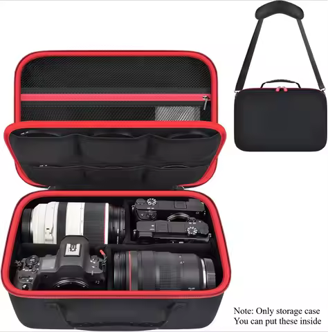 (CASE ONLY)Camera Case for Canon EOS Rebel T7/R50/R6 Mark II/R100, for Sony Alpha 7 IV/ ZV-E10/ A640