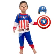 Captain America costume bonus mask and thick plastic shield / Captain America clothes