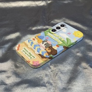 Summer Seaside Surfing Dog Samsung Phone Case Compatible with S22 S23 S24 PLUS A34 A54 5G A14 A55 Ph