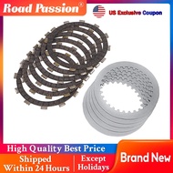 Road Passion Motorcycle Bakelite Clutch Friction & Steel Plates Plate Disc For Yamaha XV400 XV500 XV