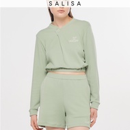 SALISA - EiE Crop Sweater Pistachio เสื้อครอปสเวตเตอร์