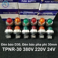 Indicator light D25 D30, Headlight indicator light 25mm 30mm TPNR-25 TPNR-30 24VDC 220VAC 380VAC