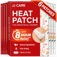 JJ CARE Heat Patch for Menstrual Cramp Relief (6 pcs Large), Period for Cramps with Air-Activated Ca