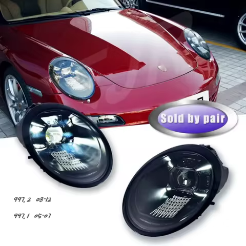 Car Headlights for Porsche 997.1 and 997.2 Upgraded to the 911 All-New Style