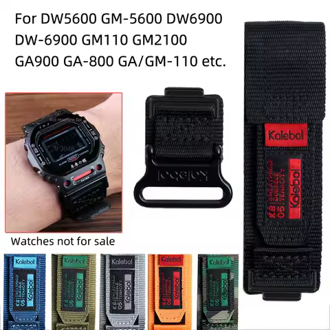 For Casio Mod 16mm nylon strap Bracelet DW5600 GM-5600 DW6900 DW-6900 GM110 GM2100 GA900 GA-800 GM-1