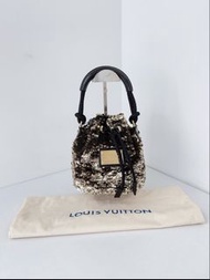 LV 秀款限定 霓虹亮片闪闪手提小水桶包