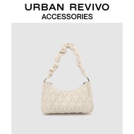 URBAN REVIVO new women accessories niche design shoulder bag AW04TB2N2005 . กระเป๋าสะพาย Ivory white