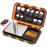 Penimbang Digital Fuzion, Penimbang Gram 500g x 0.01g, Penimbang Mini 6 Unit untuk Barang Kemas deng