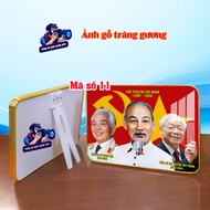 Tranh ảnh để bàn treo tường Bác Hồ Bác Giáp Bác Trọng Tráng Gương MS11
