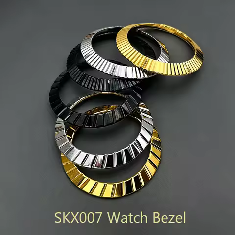 Wave Gold Silver Black Stainless Steel Watch Case Bezel Rims Fits Seiko SKX007 SKX009 SKX011 SRPD Wa