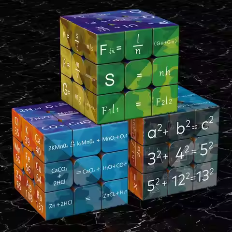 Kids Magic Cube 3x3x3 Puzzle Cube Student Maths Chemistry Elements Physics Formulae 3x3 Magico Cubo 