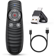 Presentation Clicker Wireless Presenter Remote Clicker for 2-in-1 USB Type C Powerpoint Clicker with
