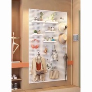 洞洞板 牆上置物架 貨架 不銹鋼展示收納架 掛牆板 圓孔洞洞板