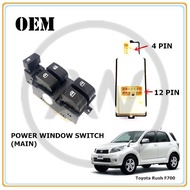 Toyota Rush F700 2008-2016 Power Window Main Switch (12 Pin / 4 Pin)
