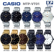 HOT ； Casio นาฬิกาข้อมือผู้ชาย สายสแตนเลส รุ่น MTP-VT01 ของแท้ประกันศูนย์ CMG
