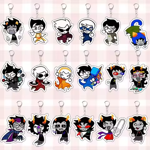 Game Roxy Lalonde Dirk Strider Jake English Jane Crocker Rose Lalonde Dave Strider Acrylic Keychain 