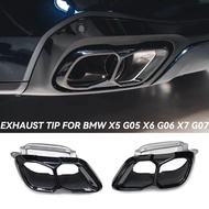 Exhaust Tip For BMW X5 X6 X7 G05 G06 G07 Upgrade M50i  M60i Look Muffler Tip Quad 304 Stainless Stee