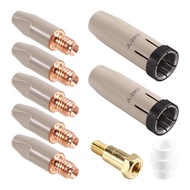 9Pcs 24KD Coating Protection Nozzle 1.0mm MIG Torch Gas Nozzle Tip Holder of 24KD MIGMAG Welding Tor