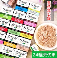 Schesir Rainbow Cat Food 24 Cans Pack Adult Kittens Nutrition Supplement Weight Gain Cat Snacks Thai