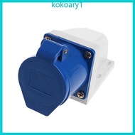 KOKO 32 Amp 3pin Industrial Socket 220V-250Volt Weatherproof IP44 Waterproof 2P+E 32A