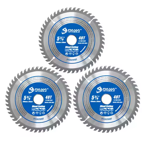 PAYA 5-3/8 Inch 48Teeth Wood Cutting Framing Circular Saw Blade Carbide Tipped 136MM TCT Saw Blade f