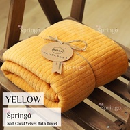 SPRINGO Premium Bath Towel Spa Travel Towel 70x140CM Soft Coral Velvet 70x140cm WTW