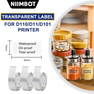 D11 /D110 / D101 Label Sticker Paper Roll Jing Chen (Niimbot) D11 Label Printer - Transparent