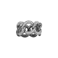 APM Monaco chain ring male tide ins couple senior cold wind design sense index finger ring gift silv