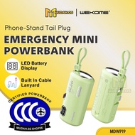 WEKOME Original 3C Powerbank CCC 5000mAh Portable Pocket 22 5w Fast Charging Built In Cable MDWP19