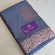 Premium Silk Saree to Ship 🩶 (Grey+Dark Blue)