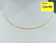 916 GOLD SOLID MESIN NECKLACE/RANTAI LEHER MESIN PADU EMAS 916-10S7H13