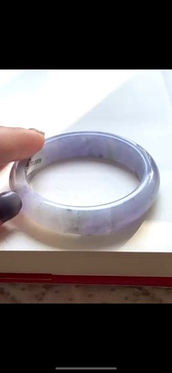 冰種 天然翡翠 緬甸 A玉 玉鐲 • 冰種紫烏雞翡翠福鐲
